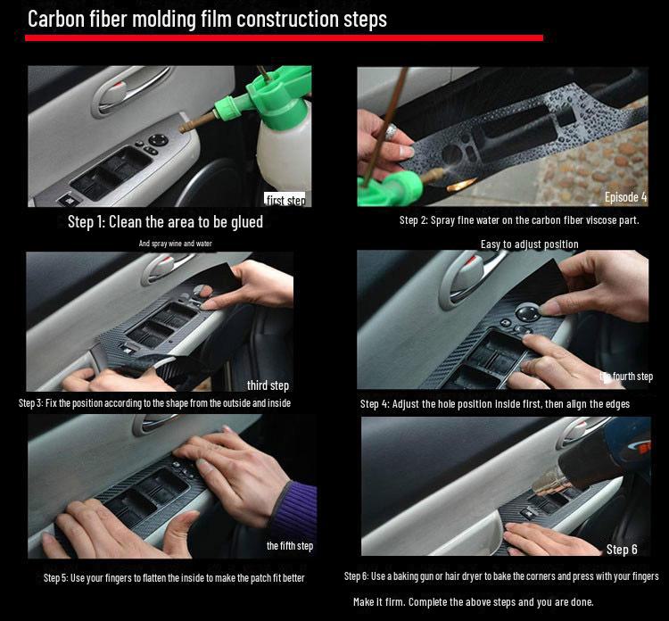 Geometric Carbon Fiber Interior Film for Kung Fu Niu Niu EX3 Gear & Central Control Decoration