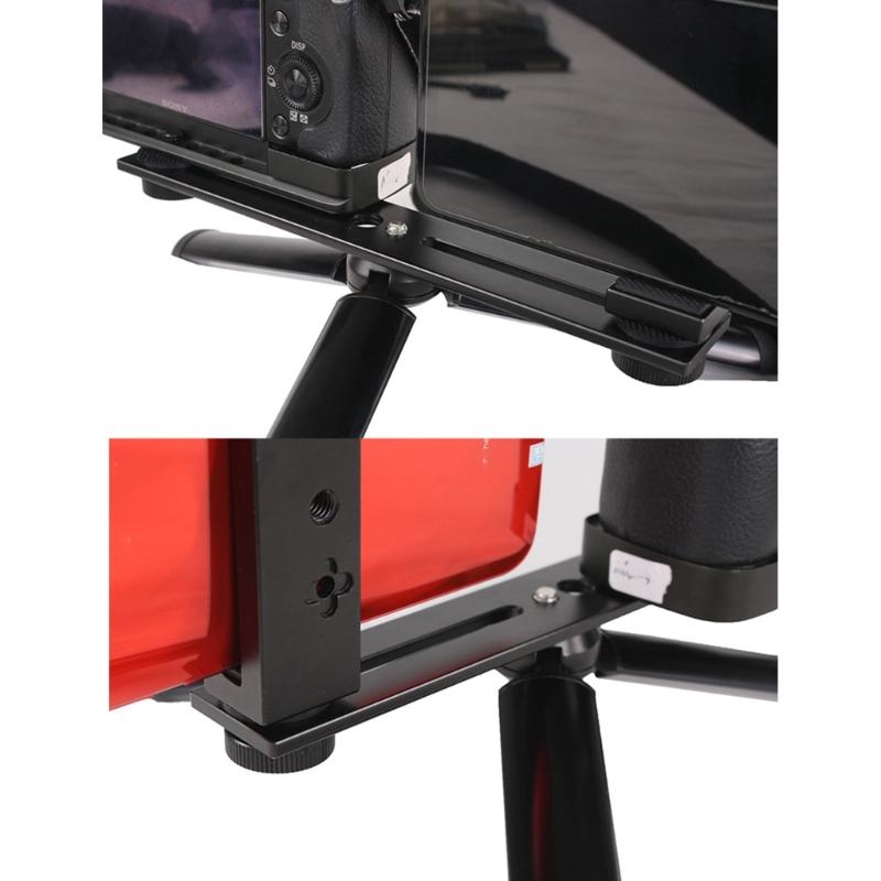 Double-Head Camera Mount Stand Aluminum for Photography Accessories Compatibles Multiple Brands 11.02lbs Support
