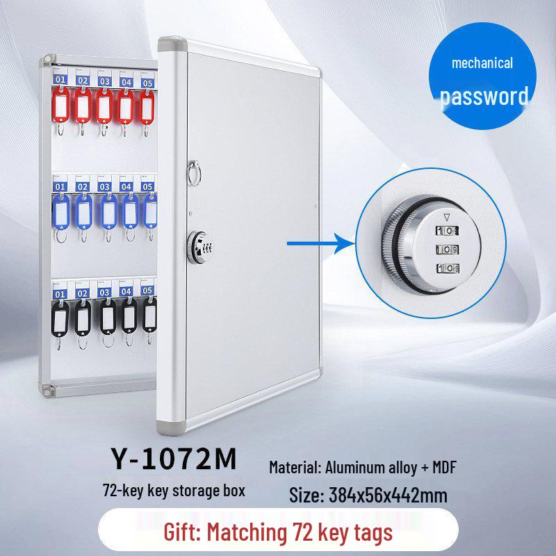 Wall-Mounted Key Management Cabinet with Password Lock for Real Estate and Car Keys.