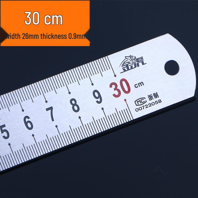 Righello in Acciaio Inossidabile da 1 m, Disponibile nelle Misure da 1,2 m, 1,5 m, 2 m e 15/20/30/50/60 cm, Piastra in Acciaio Spessorata