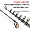 Fishing Rod, Bait Reel Set Telescopic spinning rod with reel, gear ratio 7.2:1, 18+1 bb, foldable design,  for predatory fish, right/left-handed use