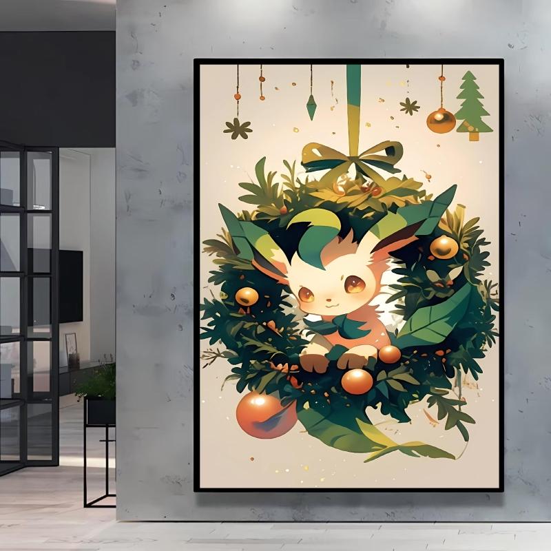 Canvas Wall Art Pokemon Pikachu Poster Prints Cute Cartoon Character Picture Classic Living Room Home Decoration Christmas Gift