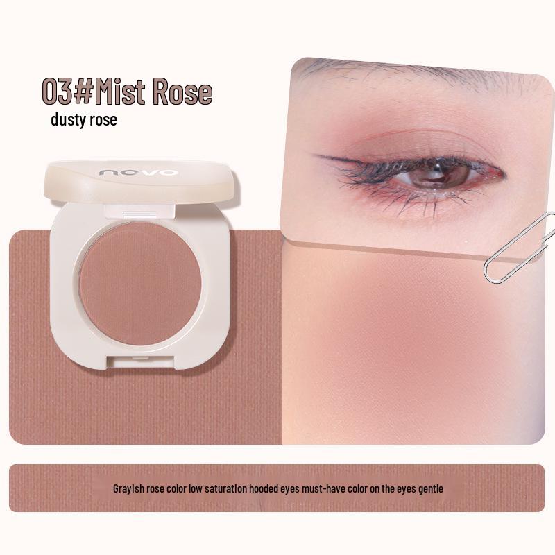 novo Dynamic Glimmer: Shimmering Single Eyeshadow & Pearlescent Highlighter for Natural Contouring and Brightening.