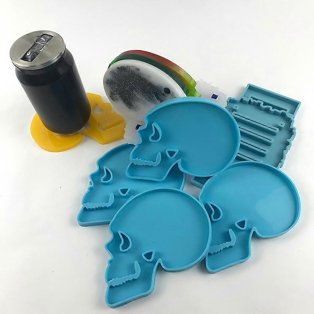 Coaster Mold Mug Pad Tray Resin Casting Mold Plaster Casting Epoxy Mould DIY Crafts Dish Cup Mat Plate Silicone Mold
