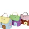 New Cute Dopamine Color Small House Portable Travel Portable Large Capacity Cartoon Storage Bag Cosmetic Bag