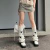 Asymmetric Knit Leg Warmers Double-sided Wide Leg Warmers Star Pattern Leg Covers  Streetwear Looks
