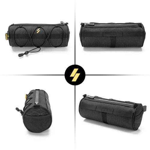 ROCKBROS Bicycle Front Bag Handlebar Bag 2L Large Capacity 4WAY Compact Lightweight Road Bike Bag Accessories Storage Shoulder Included Velcro Fixatio