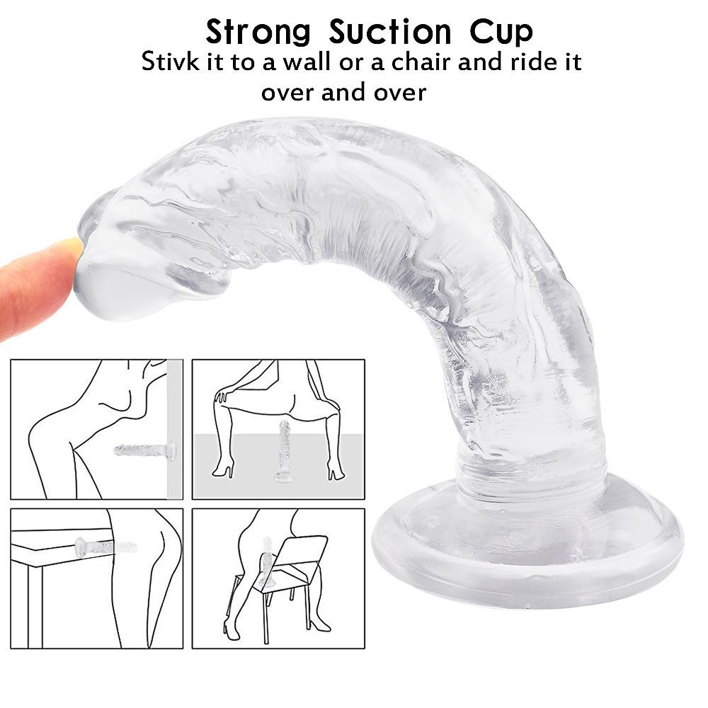 Realistisk dildokan for kvinner RUNYU Sexleketøy Fake Penis Anal Butt Plug