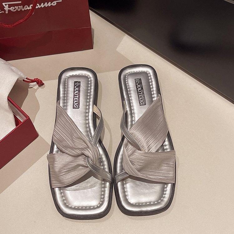 French flat sandals, summer fashion, low heel, fairy style, open toed sandals