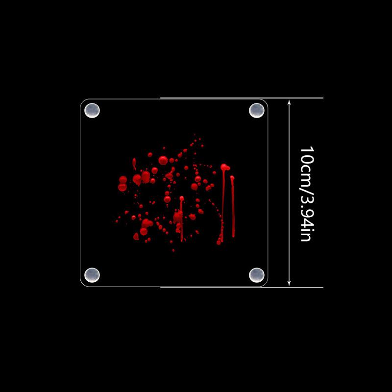 Halloween Horror Palm Pattern Cup Coaster Creative Bloodstain Pattern Cup Pad Acrylic Cup Mat Coffee Tea Drinks Cups Coaster