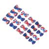 20Pcs Patriotic Dogs Hair Bows Multicolor 4th of July Pet Hair Bow with Rubber Bands for Dog Hair Grooming Accessories