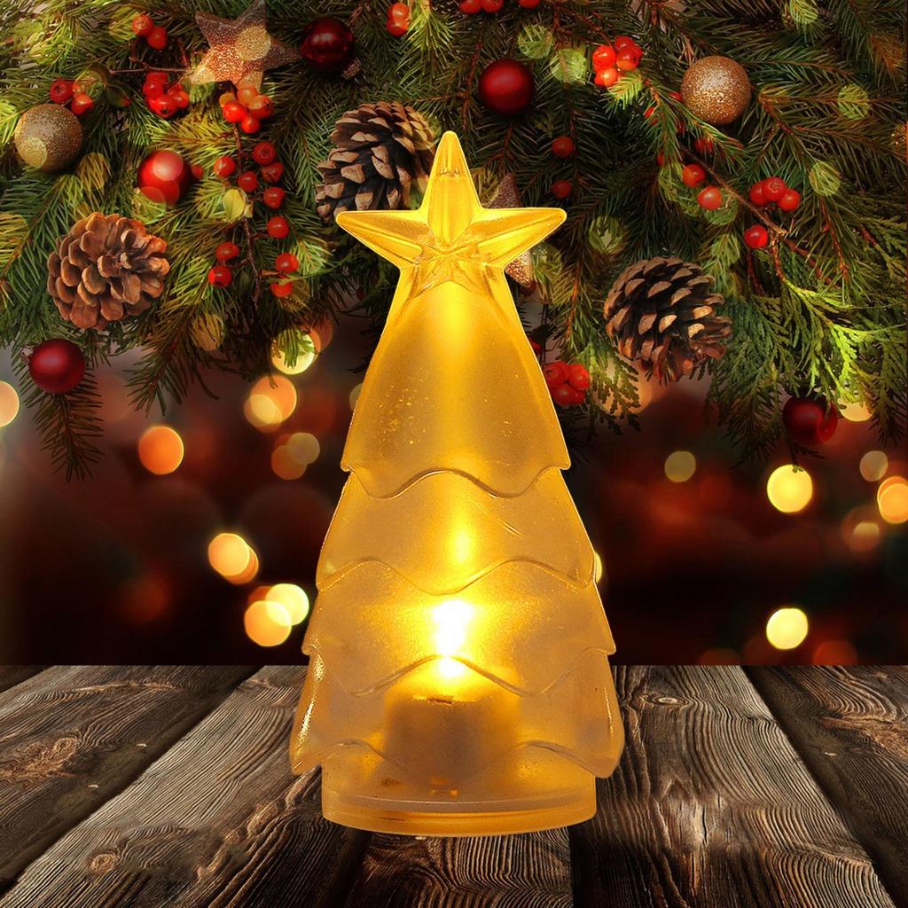 Christmas Tree Flameless Candle for Christmas Decoration Parties Fireplace