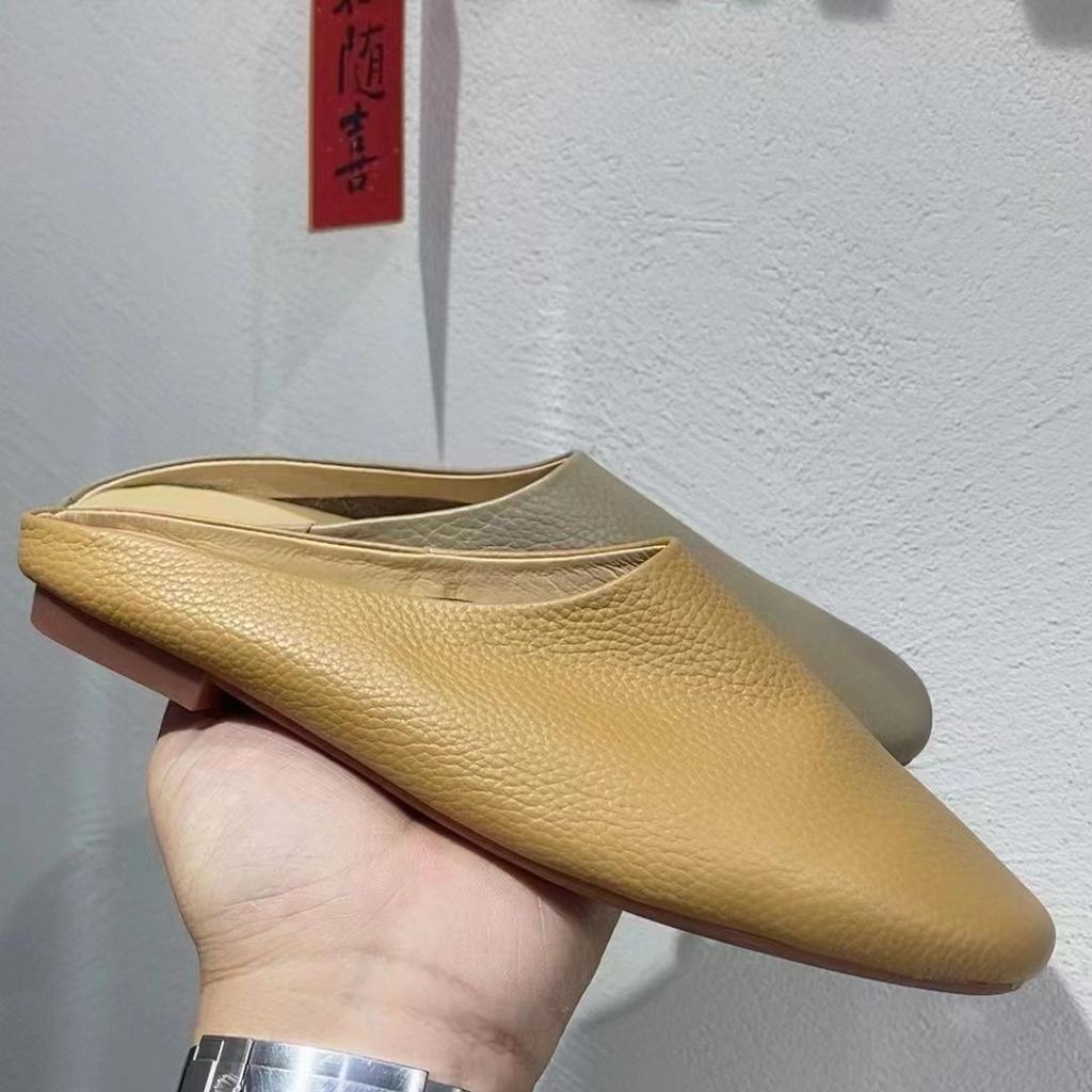 Baotou half slippers, women's summer wear, extraordinary foreign style, comfortable niche cool slippers, fairy soft flat-bottomed Muller slippers