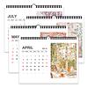 1pc 2026 Hanging Calendar, Floral Design, 12 Unique Illustrations, Monthly Plan, Perfect Gift for Birthdays, Christmas, New Year