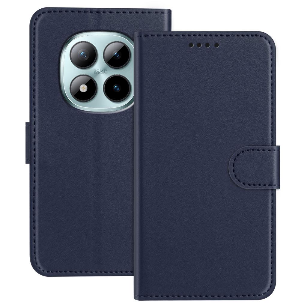 For Xiaomi Redmi Note 15 Pro+ 5G Leather Case Wallet Stand Solid Color Anti Drop Phone Cover