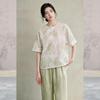 JK&JS Qingluo Sha Silk Embroidered New Chinese Style Blouse