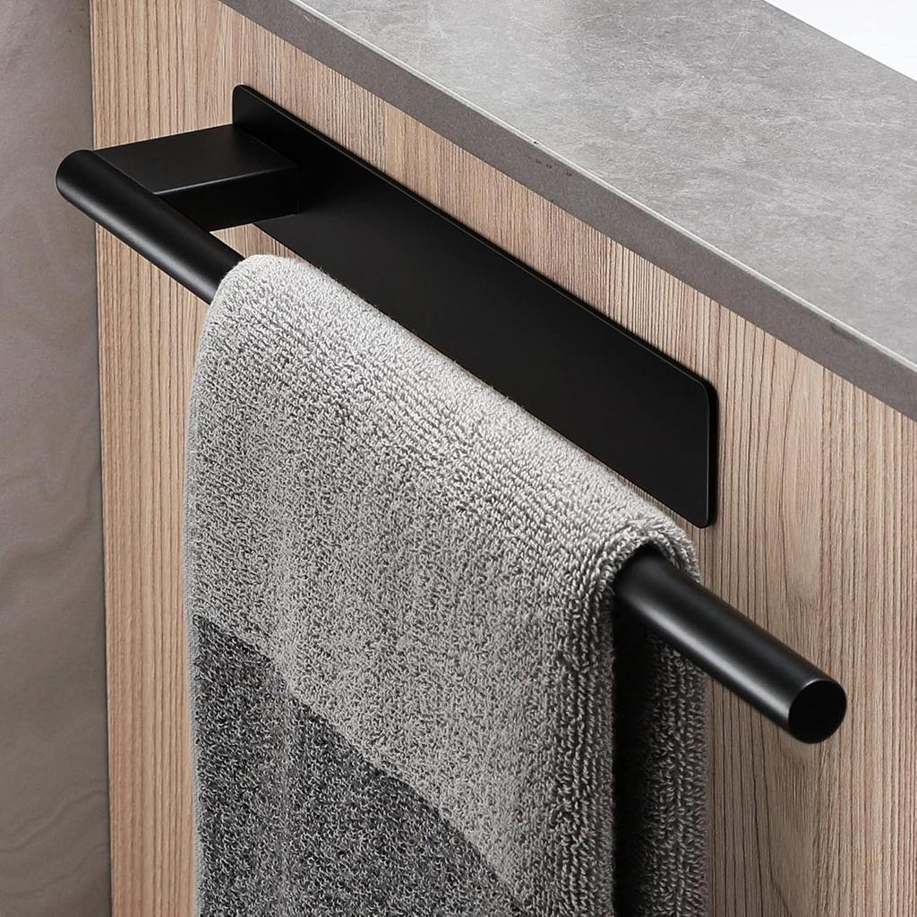 Stainless Steel Towel Rack No Drilling Towel Bar Bathroom Holder Self-adhesive Bathroom Kitchen Towel Hand Towel Rack Shelf
