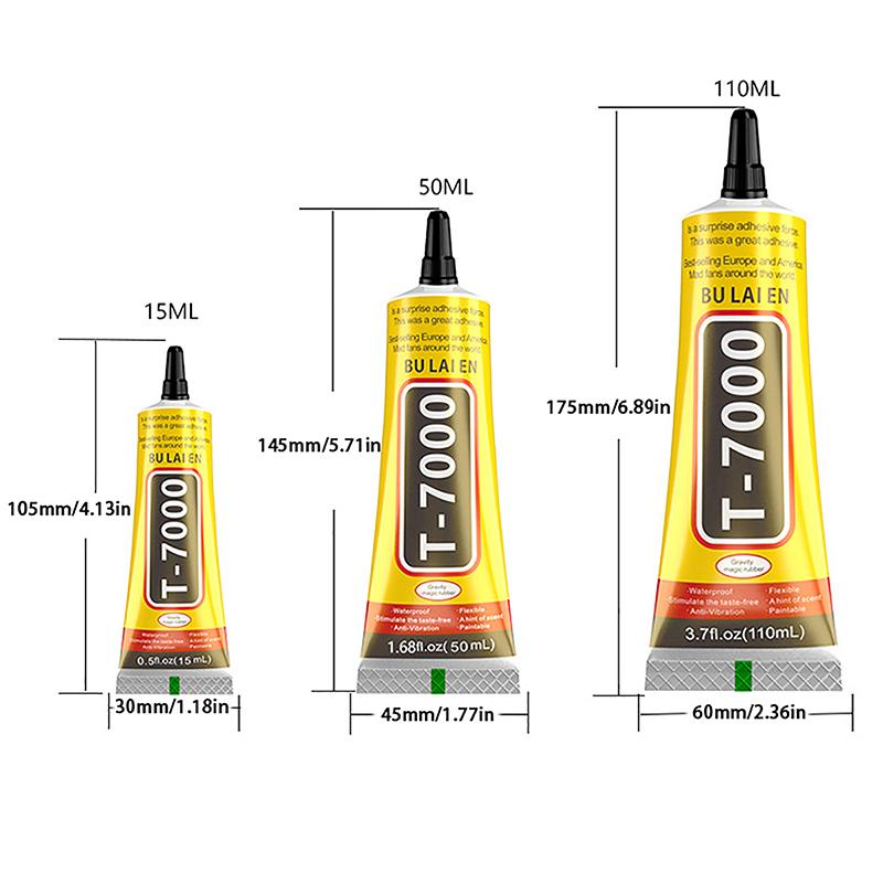 T7000 15/50/110ml With Precision Applicator Transparent Phone Screen Repair Glue Universal Glass Plastic DIY Adhesive