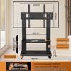 Mobile TV Stand with Wheels - Universal Vertical Bracket and Floor Mount