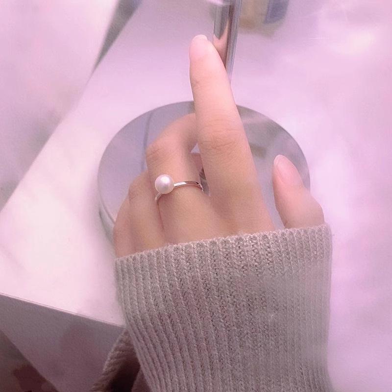Zhuji Akoya Pearl Minimalist Ring - High-End Simple Seawater Pearl Jewelry