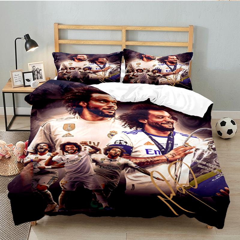 3PCS Real Vieira Football Legend Bedding set,Ideal for1pc Duvet Cover And 2pcs Pillowcases Perfect for Christmas gift,Ideal for Bedroom, Dormitory