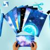 A4 Sternenhimmel Origami-Papier - Kinder-Cartoon-Design, Einseitig, Rechteckig, für Basteln & Flugzeugfalten