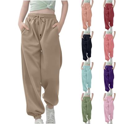 2024 Kids' Solid Color Loose-Fit Sweatpants for Spring & Autumn