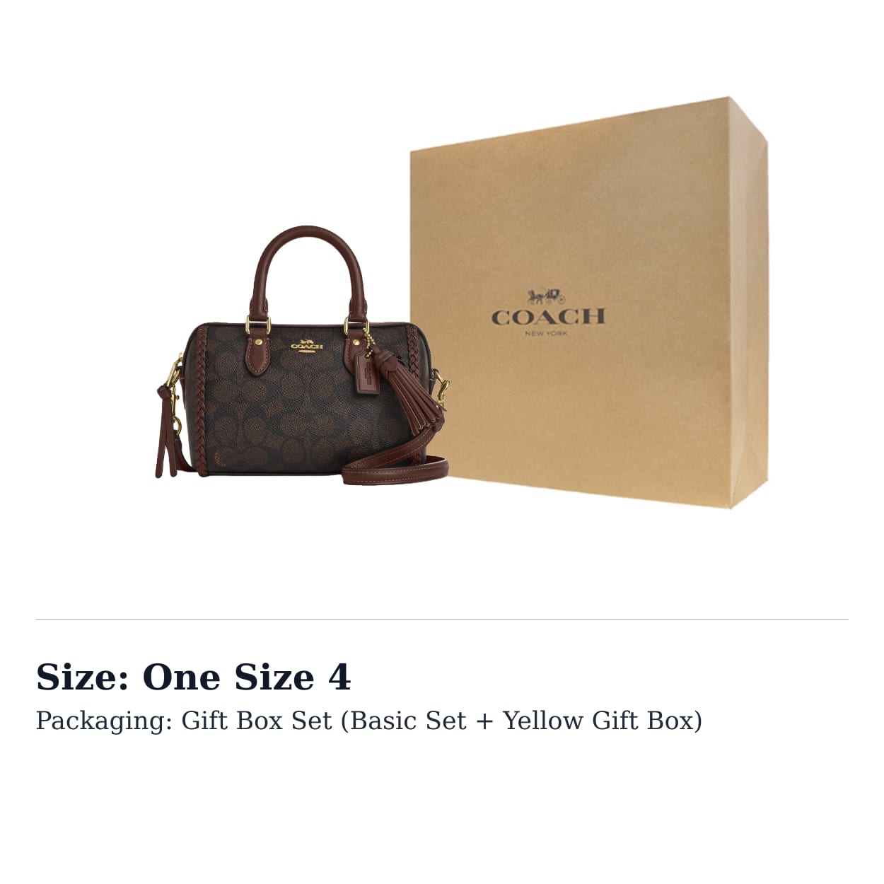 COACH Rowan Artificial Leather Boston Bag