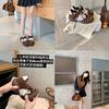 [Lan Cabinet] New Color~ 8cm Inner Height Increase Crescent Thick-soled Mandarin Duck Shoelaces Sports and Leisure Shoes Women's German Training Shoes