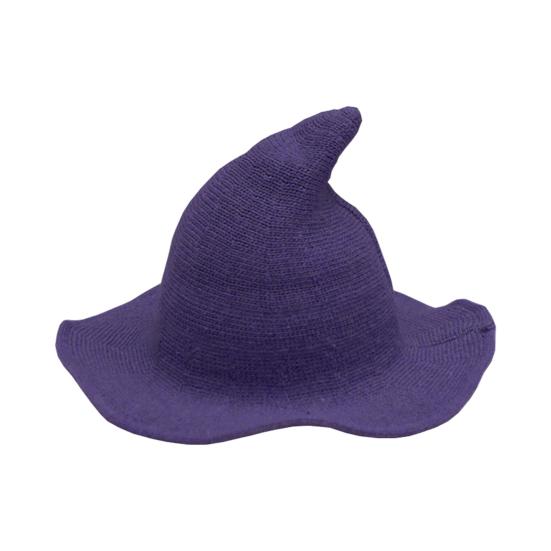 Halloween Witch Hat for Women Felt Wide Brim Foldable Pointed