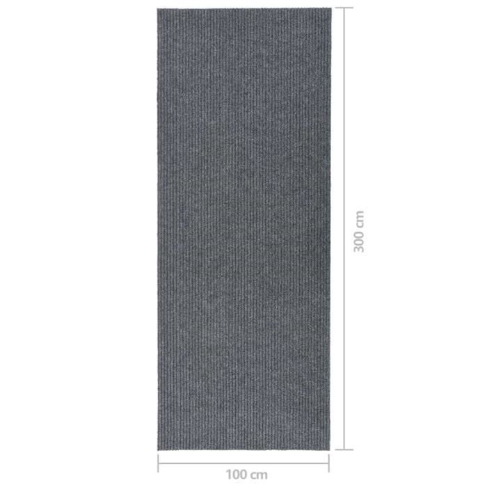 VidaXL Tapis 100x300 cm Gris