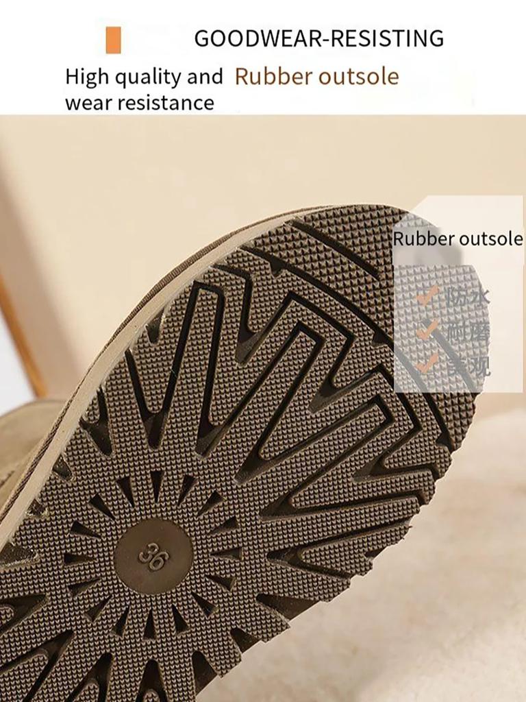 Fashion New Winter Plus Velvet Padded Warm Thick Soled Women'S Snow Boots Zipper Short Boots Wearing Cotton Shoes.