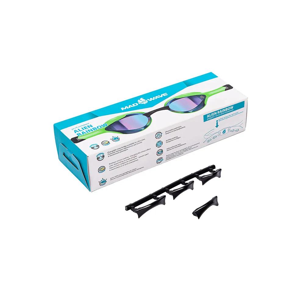 Madwave Пластиковые очки для плавания с зеркальным покрытием Alien Rainbow