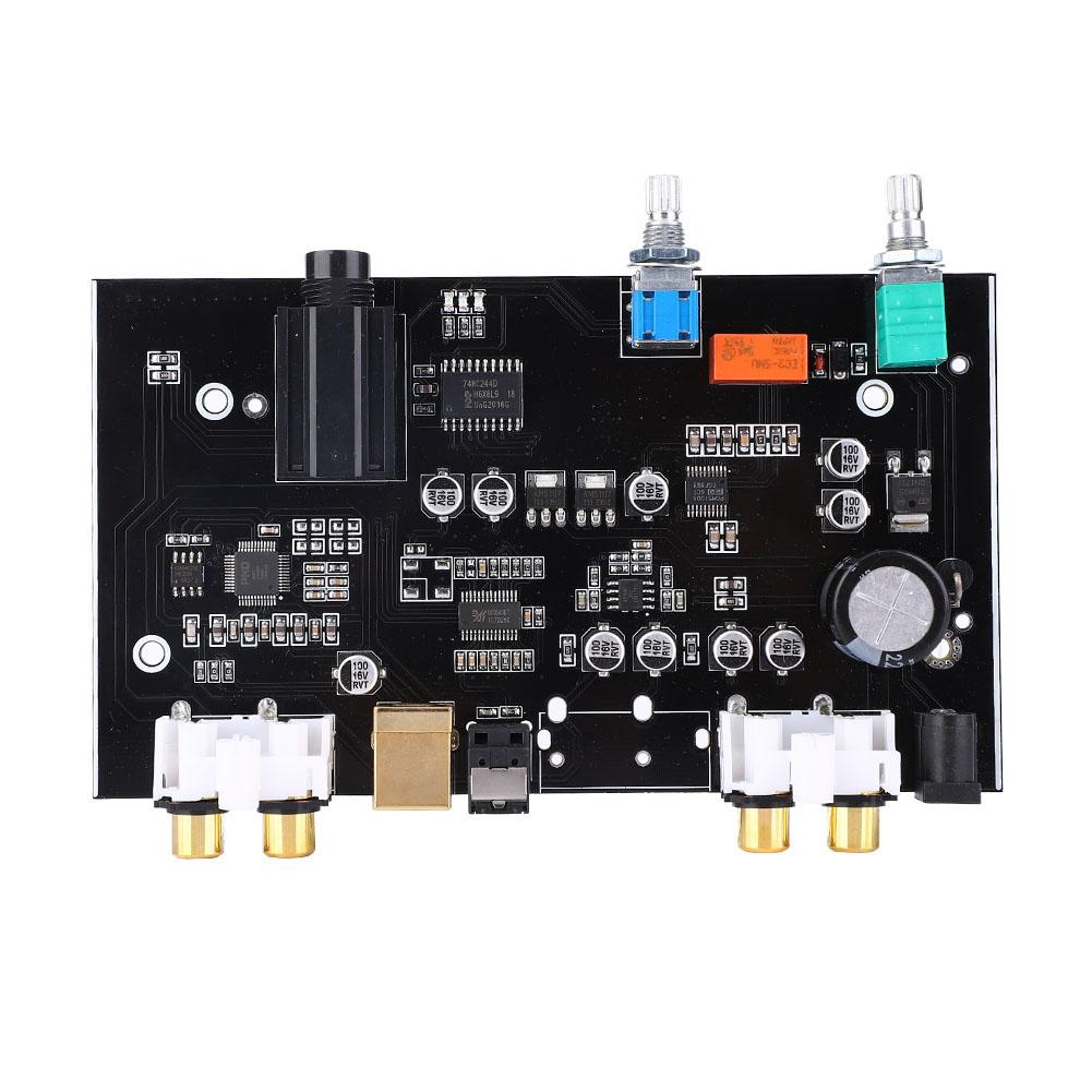 DC12V PCM5100 DAC Board Fiber Optic USB Amplifier Audio Volume Control Decoder Board