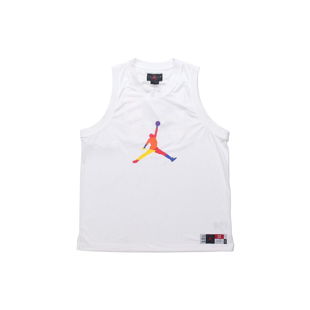 Jordan Rainbow Big Logo Basketball Jersey Sleeveless Vest Men Tops White AV0047-100