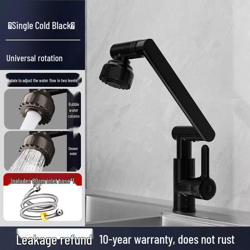 TLXT Single Cold Pull-Out Bathroom Faucet