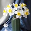 Artificial Daffodil Flowers 14.9 Inches Faux Narcissus Flower Spring Fake Flower Arrangement for Home Wedding Indoor Decor