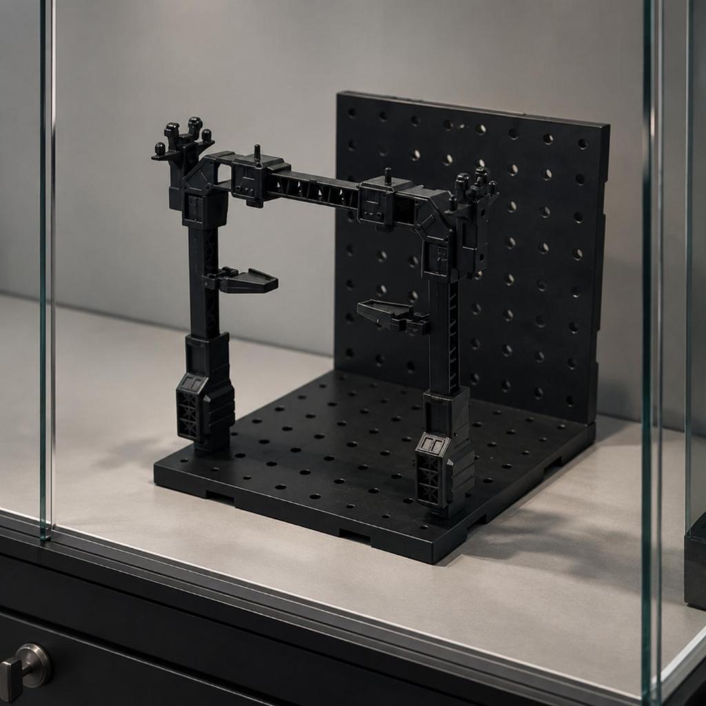 Perforierte Display Diorama Basis L-förmig matt mit Rückwand