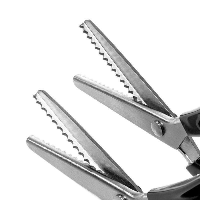 Tijeras Curvas para Encaje y Tela con Filo Zigzag Diente de Perro