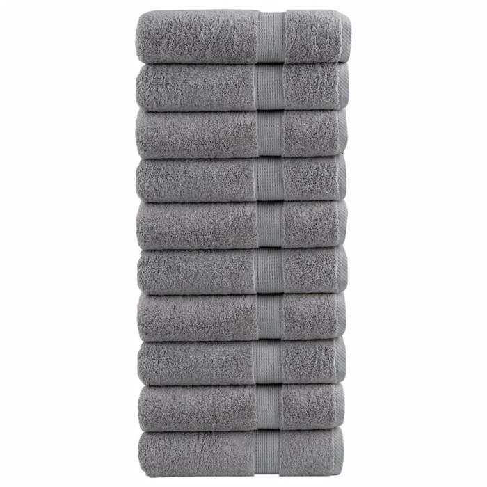 VidaXL Serviettes de Douche de Qualité Supérieure 10 pcs, Draps de Bain, Serviettes d'Invité, Serviettes de Salle de Bain 137310