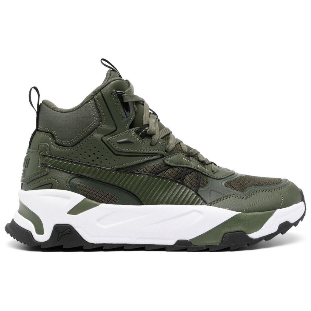 Puma Trinity Mesh Fabric Polyester Comfortable Trendy Durable High-Top Lifestyle Casual Shoes Men Casual Shoes Green 392327-02