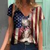 Maglietta Donna Con Bandiera Ucraina – Manica Corta, Girocollo, In Poliestere, Casual