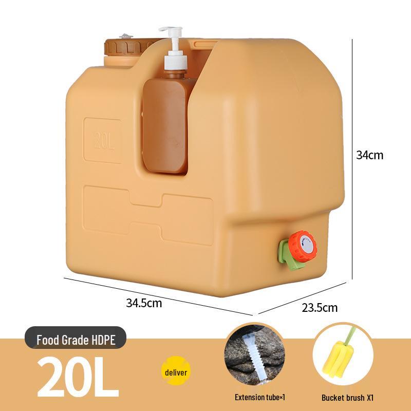 Montowany na samochodzie zewnętrzny kempingowy zbiornik na wodę z kranem