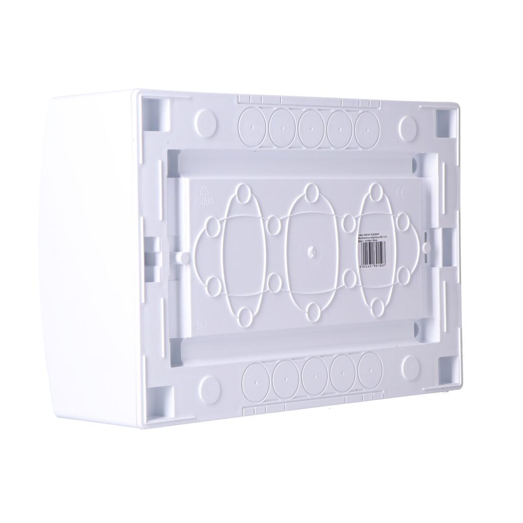 Surface-mounted distribution board ELEGANT type: EP 1/12 modular number 12 IP40 terminal