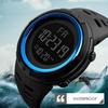Men's Multifunctional Waterproof Luminous Sports Watch with Large Dial and Black Screen