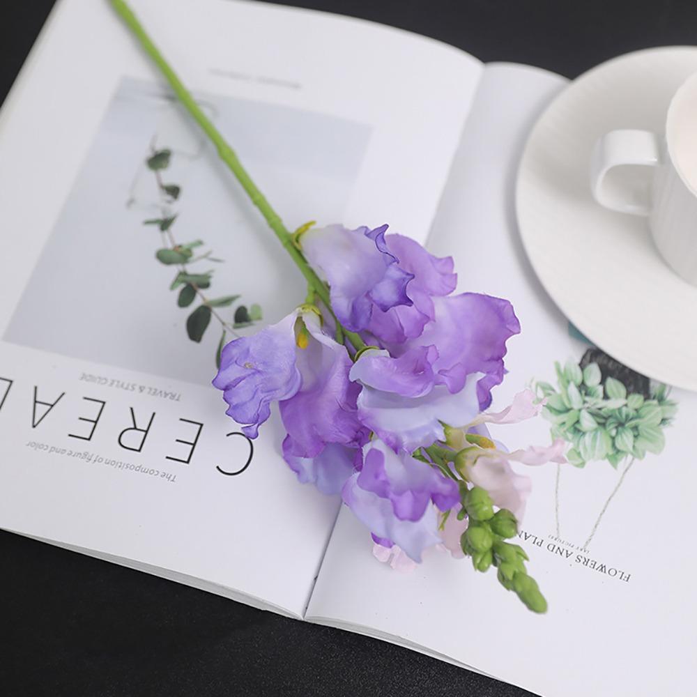 Многоцветный Фиолетовый Искусственный Цветок Шелковые Лепестки Аксессуары для DIY Искусственный Цветок Фото Реквизит Настольное Украшение Поддельный Цветок фиолетовый