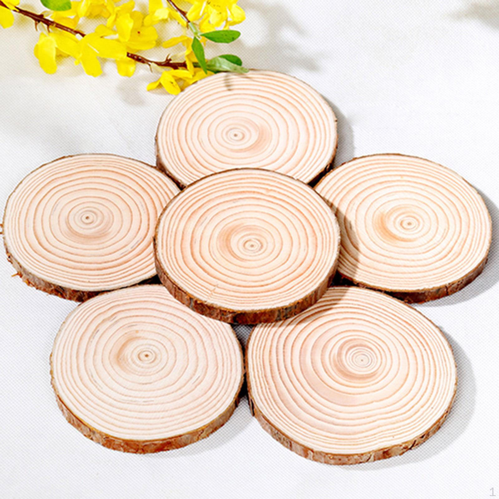 

Slices 10pcs wood Kit Unfinished Wooden Circles for Arts Wedding Valentine s Day crafts Diameter 10-12cm