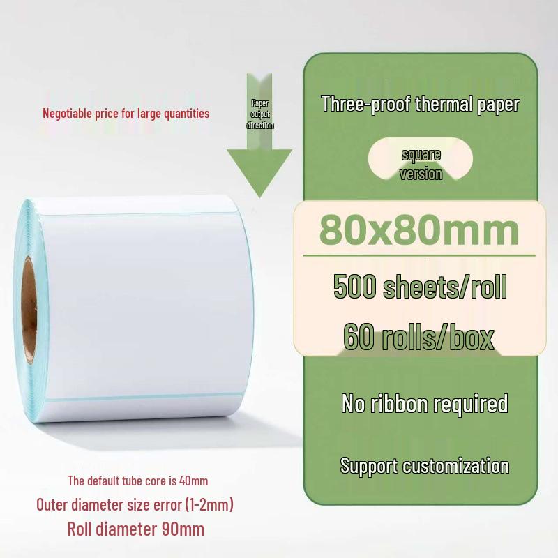 Samoprzylepne etykiety termiczne na kody kreskowe 100×150 mm - Trwałe i wodoodporne do logistyki