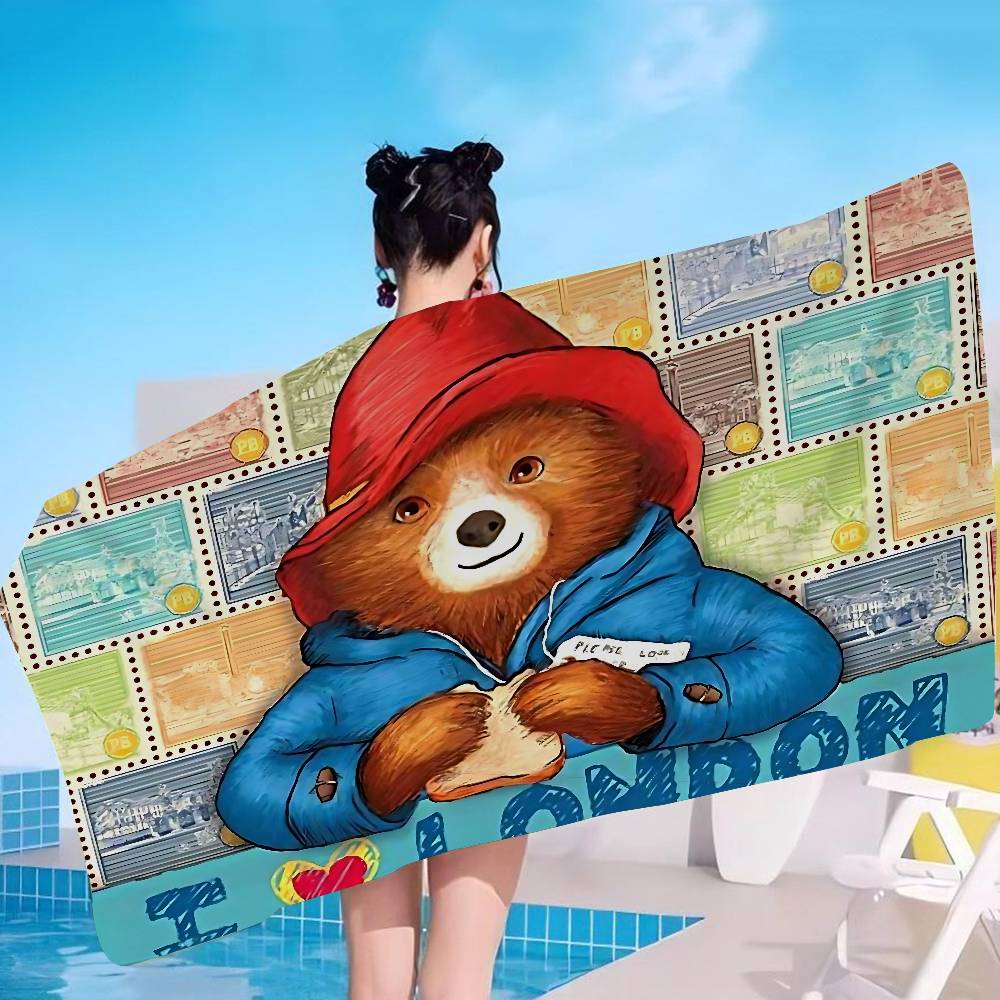 Movie Bear P-Paddington Microfiber Beach Towel Absorbent Quick Dry Soft Yoga Swimming Resort Mountain Climbing Towel