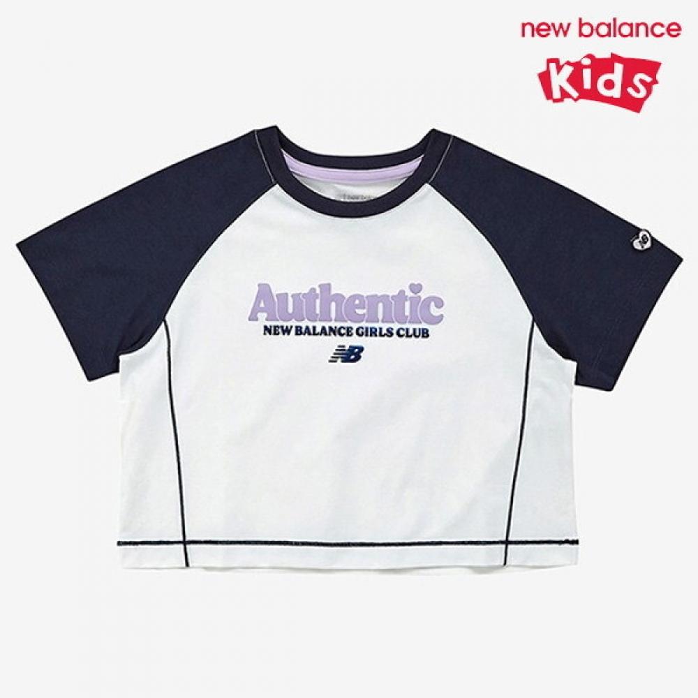 

New Balance Kids Girls Raglan Color Crop Tee Nk9ee2802g 59 Short Sleeve Tee 120/size